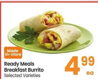 Albertsons Ready Meals Breakfast Burrito - Selected Varieties Made in-store offer