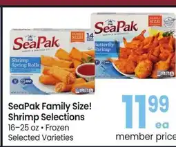 Albertsons SeaPak Family Size Shrimp Selections - 16-25 oz • Frozen Selected Varieties offer