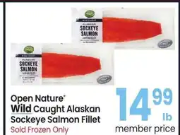 Albertsons Open Nature Wild Caught Alaskan Sockeye Salmon Fillet - Sold Frozen Only offer