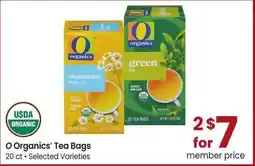 Albertsons O Organics Tea Bags - 20 ct • Selected Varieties offer