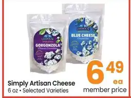 Albertsons Simply Artisan Cheese - 6 oz • Selected Varieties offer