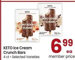Albertsons KETO Ice Cream Crunch Bars - 4 ct • Selected Varieties offer