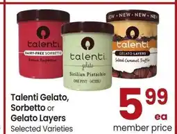 Albertsons Talenti Gelato, Sorbetto or Gelato Layers - Selected Varieties offer