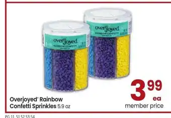 Albertsons Overjoyed Rainbow Confetti Sprinkles - 5.9 oz offer