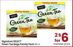 Albertsons Signature SELECT Green Tea Bags Family Pack - 100 ct offer