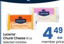 Albertsons Lucerne Chunk Cheese - 16 oz Selected Varieties offer