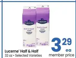 Albertsons Lucerne Half & Half - 32 oz • Selected Varieties offer