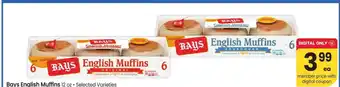 Albertsons Bays English Muffins - 12 oz • Selected Varieties offer