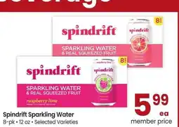 Albertsons Spindrift Sparkling Water - 8 - pk • 12 oz • Selected Varieties offer