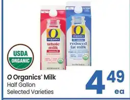 Albertsons O Organics Milk - Half Gallon Selected Varieties offer