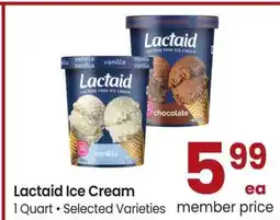 Albertsons Lactaid Ice Cream - 1 Quart • Selected Varieties offer