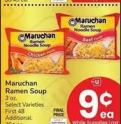 Albertsons Maruchan Ramen Soup - 3 oz. Select Varieties offer
