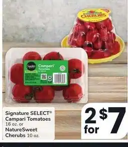 Albertsons Signature SELECT Campari Tomatoes 16 oz. or NatureSweet Cherubs 10 oz offer