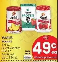 Albertsons Yoplait Yogurt - 4-6 oz. Select Varieties offer
