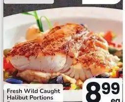 Albertsons Fresh Wild Caught Halibut Portions - 5 oz offer