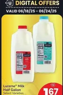 Albertsons Lucerne Milk - Half Gallon Select Varieties offer