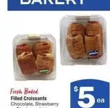Albertsons Filled Croissants - Chocolate, Strawberry or Blueberry 4 ct offer