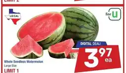 Albertsons Whole Seedless Watermelon - Large Size offer