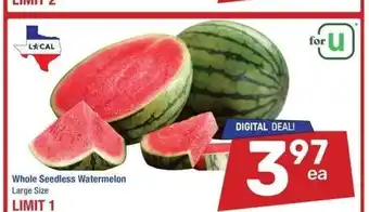 Albertsons Whole Seedless Watermelon - Large Size offer