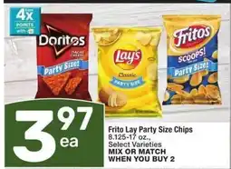 Albertsons Frito Lay Party Size Chips - 8.125-17 oz., Select Varieties MIX OR MATCH offer