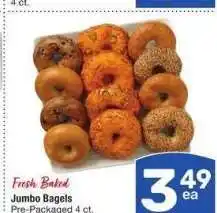 Albertsons Jumbo Bagels - Pre - Packaged 4 ct offer