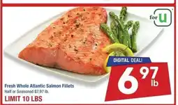 Albertsons Fresh Whole Atlantic Salmon Fillets - Half or Seasoned $7.97 lb offer