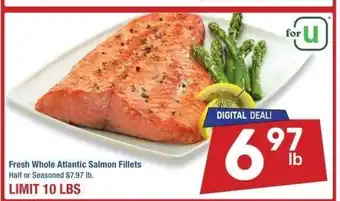 Albertsons Fresh Whole Atlantic Salmon Fillets - Half or Seasoned $7.97 lb offer