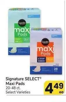 Albertsons Signature SELECT Maxi Pads - 20-48 ct. Select Varieties offer