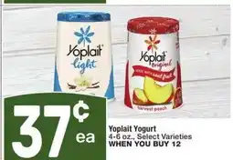 Albertsons Yoplait Yogurt - 4-6 oz., Select Varieties offer