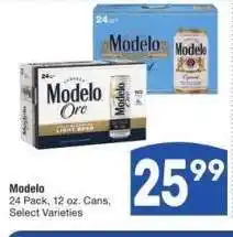 Albertsons Modelo - 24 Pack, 12 oz. Cans, Select Varieties offer