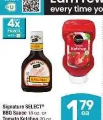 Albertsons Signature SELECT BBQ Sauce 18 oz. or Tomato Ketchup 20 oz. - Select Varieties offer