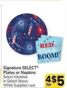 Albertsons Signature SELECT Plates or Napkins - Select Varieties offer