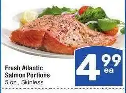 Albertsons Fresh Atlantic Salmon Portions - 5 oz., Skinless offer
