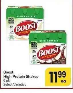 Albertsons Boost High Protein Shakes - 6 pk. Select Varieties offer