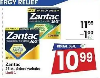 Albertsons Zantac - 25 ct., Select Varieties offer