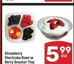 Albertsons Strawberry Shortcake Bowl or Berry Snacker Tray offer