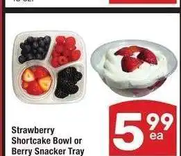 Albertsons Strawberry Shortcake Bowl or Berry Snacker Tray offer