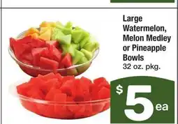 Albertsons Large Watermelon, Melon Medley or Pineapple Bowls - 32 oz. pkg offer