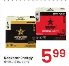 Albertsons Rockstar Energy - 6 - pk., 12 oz. cans offer