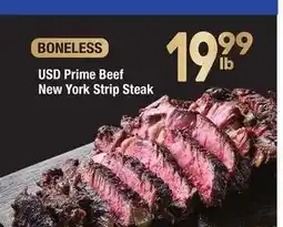 Albertsons USD Prime Beef New York Strip Steak - BONELESS offer