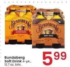 Albertsons Bundaberg Soft Drink - 4 - pk., 12.7 oz. btls offer