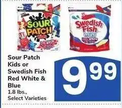 Albertsons Sour Patch Kids or Swedish Fish Red White & Blue - 1.8 lbs., Select Varieties offer