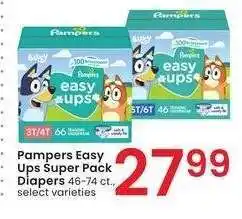 Albertsons Pampers Easy Ups Super Pack Diapers - 46-74 ct., select varieties offer