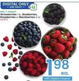 Albertsons Strawberries 1 lb., Blueberries, Raspberries or Blackberries 6 oz. - Mix or Match offer
