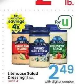 Albertsons Litehouse Salad Dressing - 13 oz offer