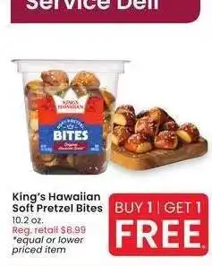 Albertsons King's Hawaiian Soft Pretzel Bites - 10.2 oz offer