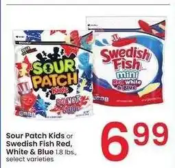 Albertsons Sour Patch Kids or Swedish Fish Red White & Blue - 1.8 lbs., select varieties offer