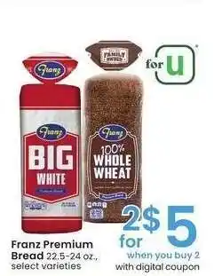 Albertsons Franz Premium Bread - 22.5-24 oz., select varieties offer