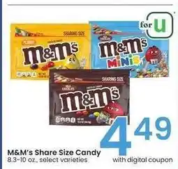 Albertsons M&M'S Share Size Candy - 8.3-10 oz., select varieties offer