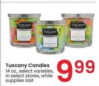 Albertsons Tuscany Candles - 14 oz., select varieties offer